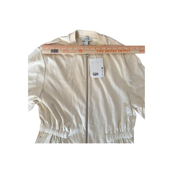 NWT Cos Zip Up Play Suit Romper Shorts Size S Beige - Picture 13 of 15